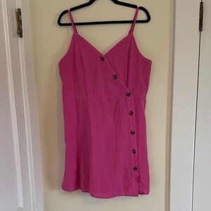 American Eagle Pink Button-Down mini dress XL